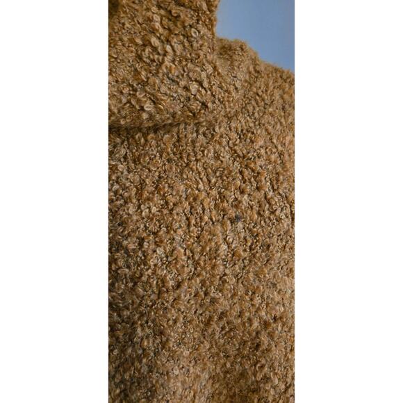 Forever 21 mustard yellow cowl neck cropped teddy sweater - Picture 6 of 7